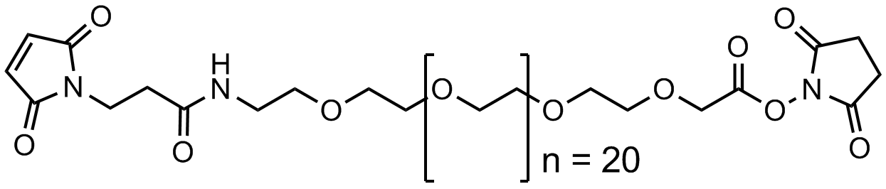 3`-马来酰基丙酸酰基-二十四聚乙二醇-乙酸琥珀酰亚胺酯聚合物